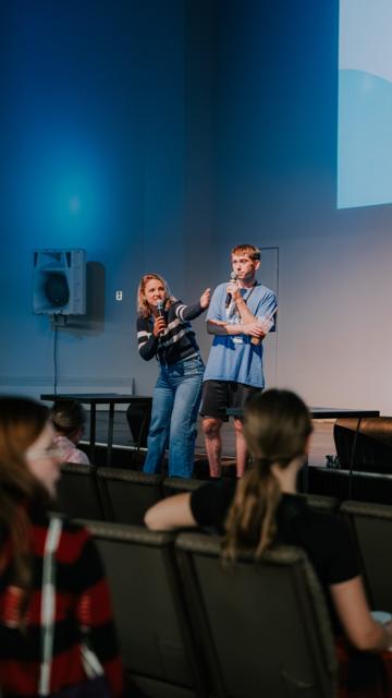 Tidal Youth students hanging out on a Wednesday night
