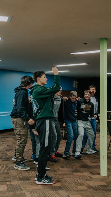 Tidal Youth students hanging out on a Wednesday night